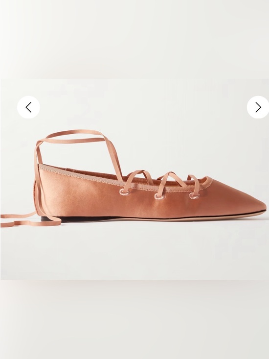 Loeffler Randall Shoes - Loeffler Randal Louisa lace-up satin ballet flats Sz 10b